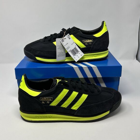 adidas Other - NEW adidas Originals SL 72 RS Men’s Black Yellow Sneaker IG4647 Size 9